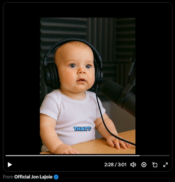AI babies hosting a podcast discussion
