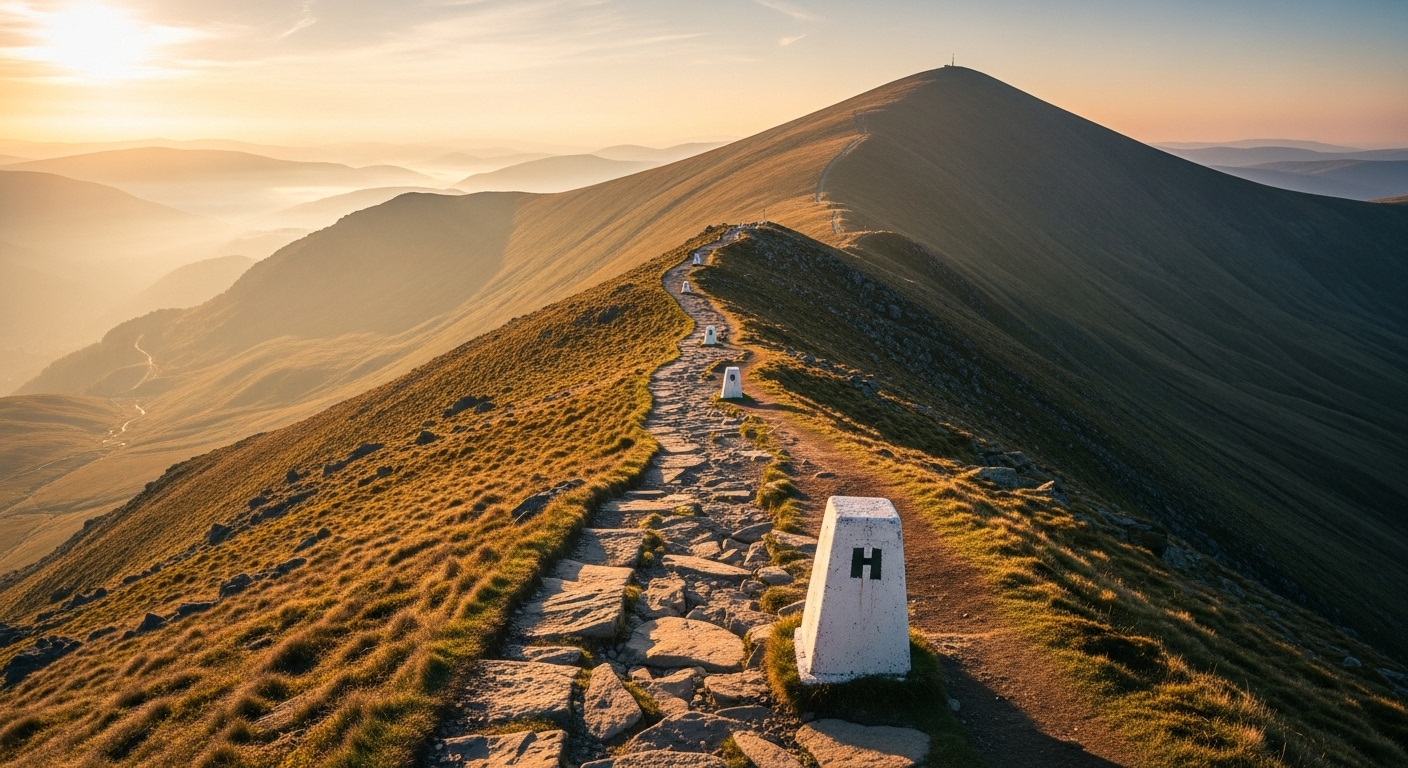 areer journey path leading upward on mountain representing prompt engineering career roadmap and professional growth