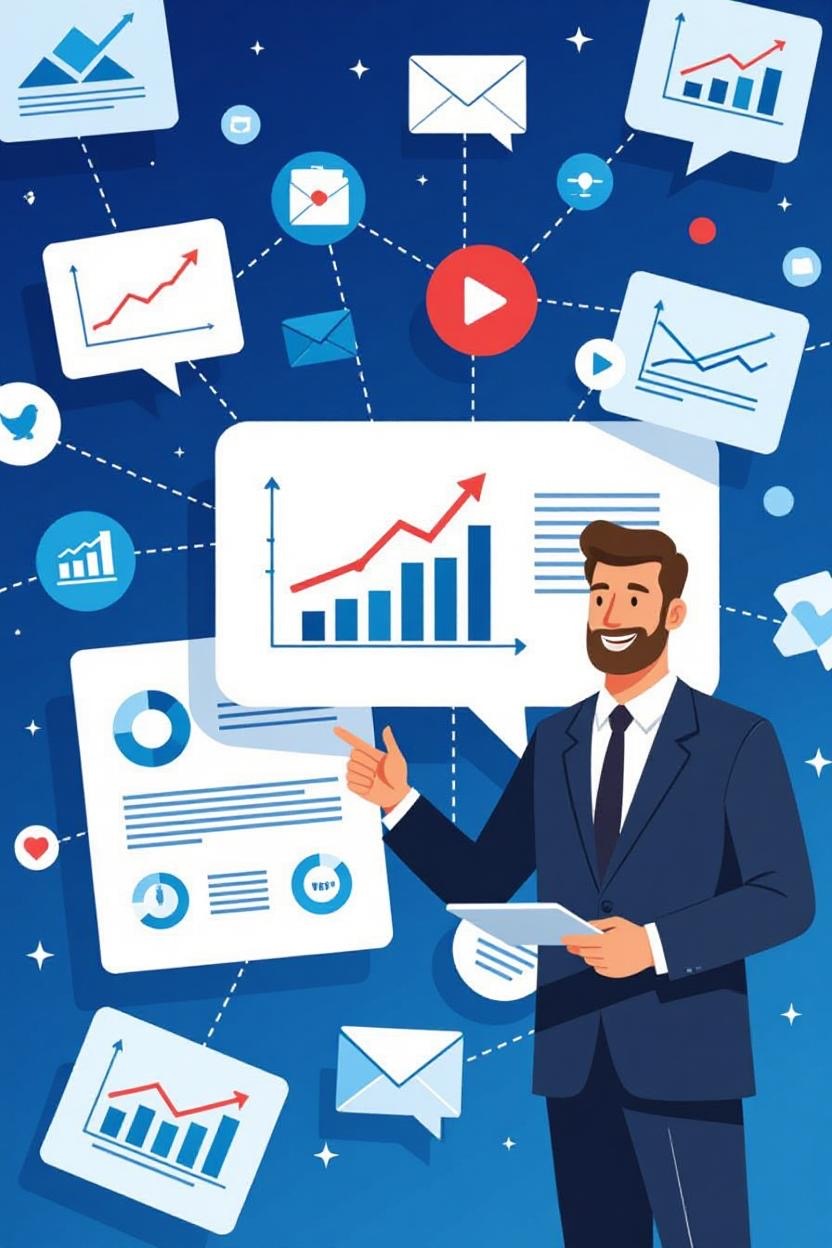 Startup marketing strategies infographic showing growth tactics and ROI metrics