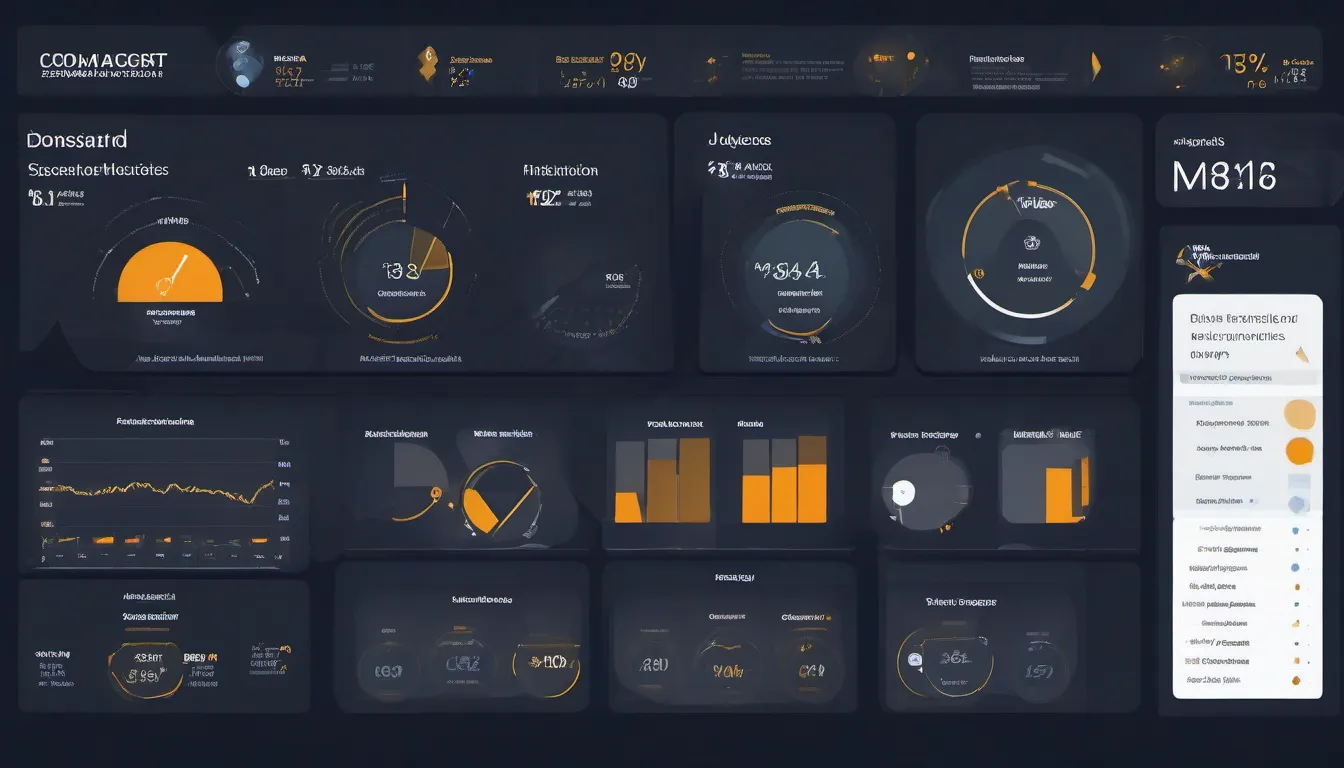 Digital marketing dashboard showing analytics and data visualization in a UK business context